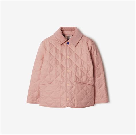 Quilted Barn Jacket in Apricot pink 